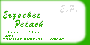 erzsebet pelach business card